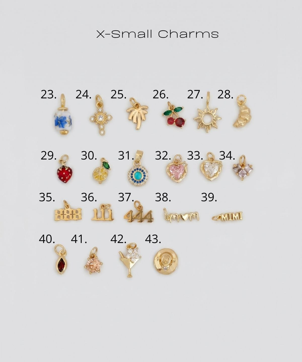 LE sensor charm 23. Small & X-Small Charms