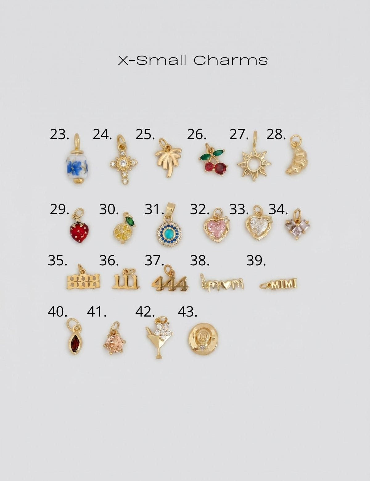 LE sensor charm 23. Small & X-Small Charms