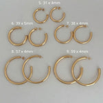 LE sensor earrings 5. 31 x 4mm Gold Filled Hoop Earrings