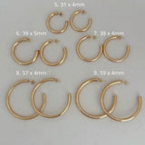 LE sensor earrings 5. 31 x 4mm Gold Filled Hoop Earrings