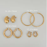 LE sensor earrings 14. 28 x 15mm Gold Filled Hoop Earrings