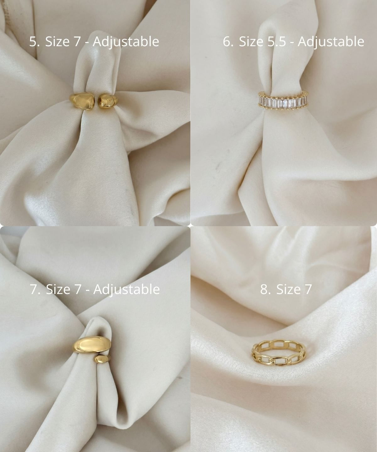LE sensor Ring 5. Size 7 - Adjustable Rings