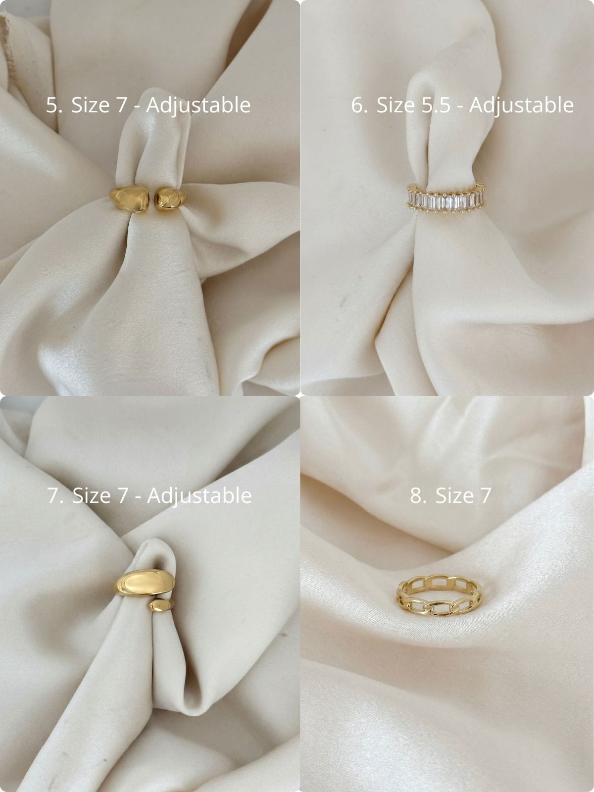 LE sensor Ring 5. Size 7 - Adjustable Rings