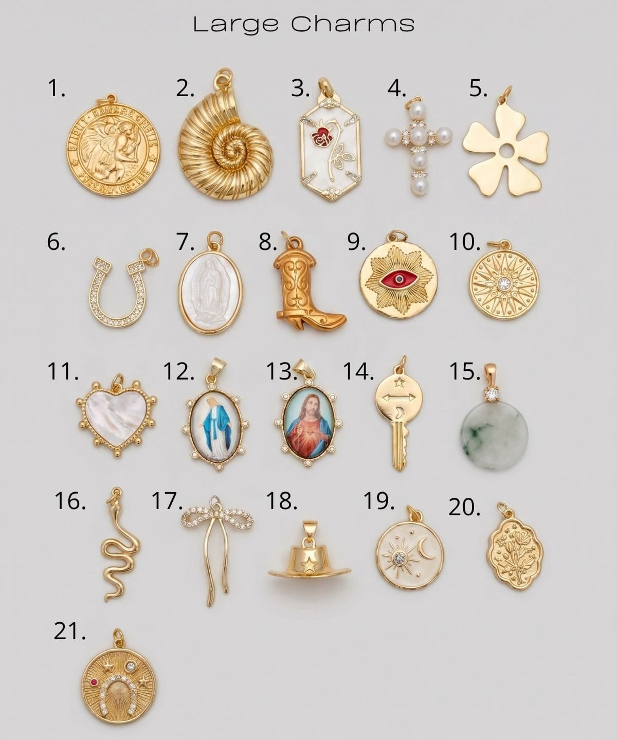 LE sensor charm 1. Large & Medium Charms
