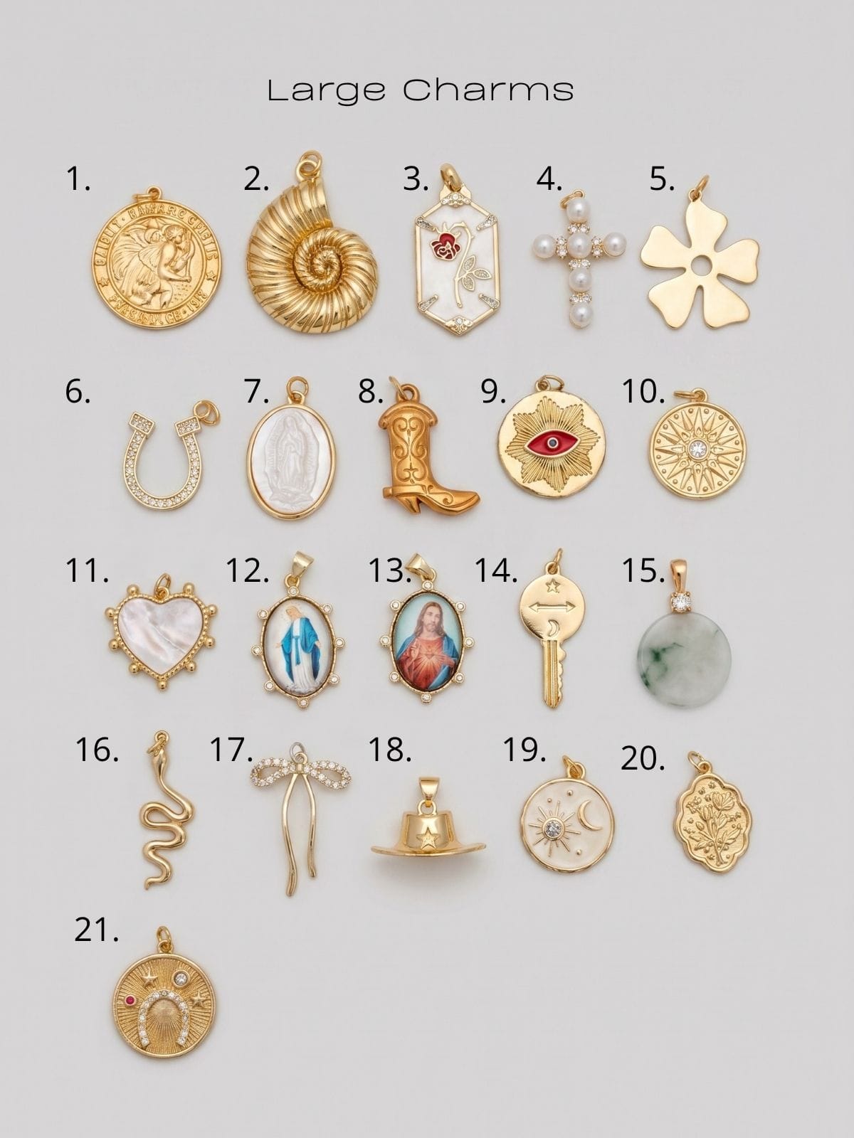 LE sensor charm 1. Large & Medium Charms