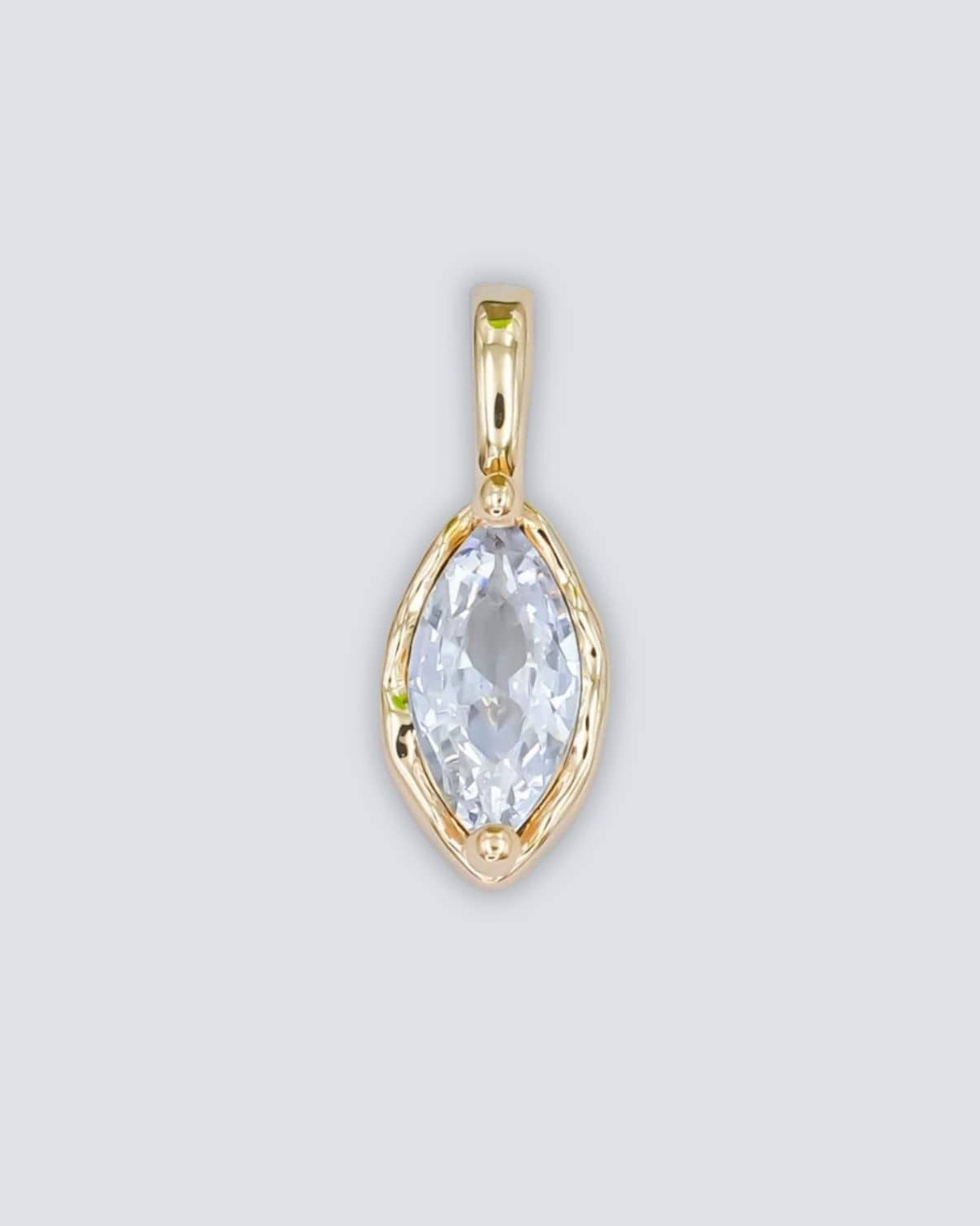 LE sensor charm April - Moissanite Birthstone Charms