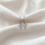 LE sensor earrings Silver Blaine Huggies