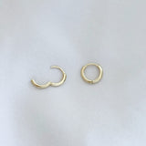 LE sensor earrings Clara Mini Huggies showing open earrings for clamp closure