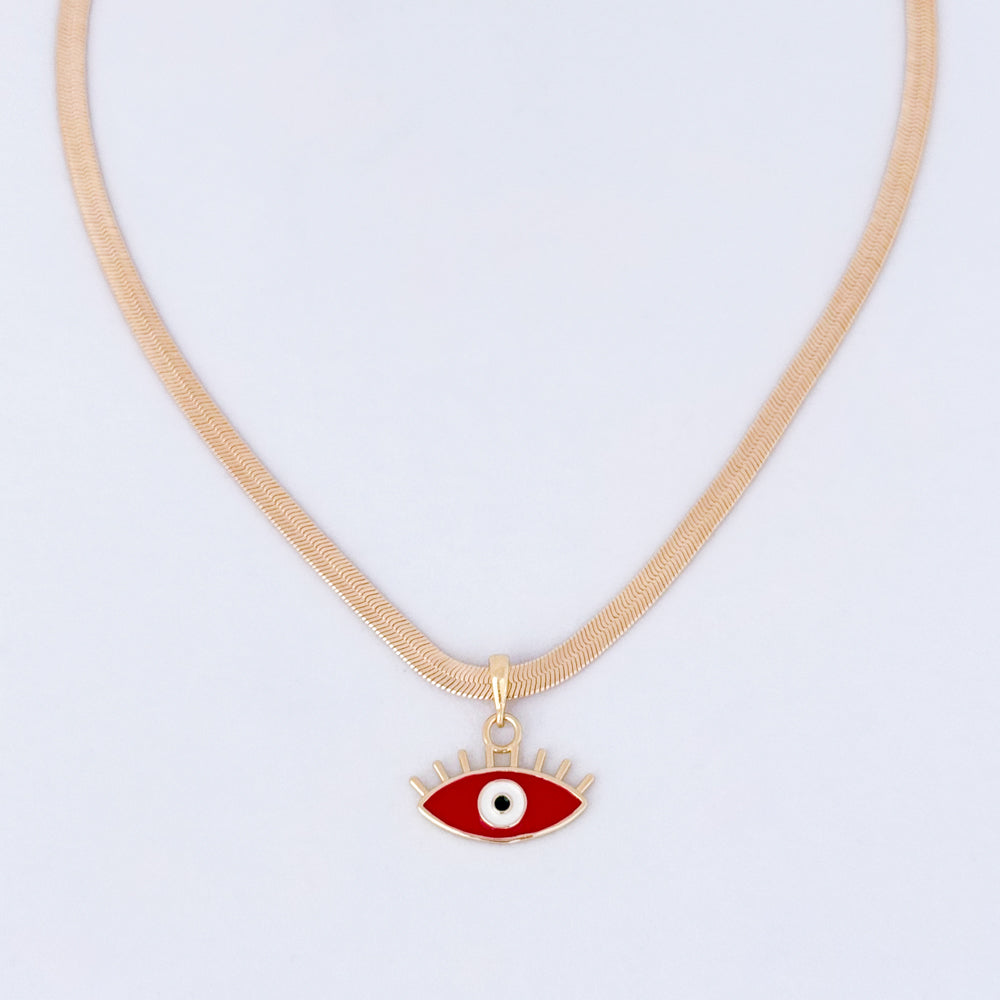 LE sensor necklace Red / 16" Colette Evil Eye Necklace