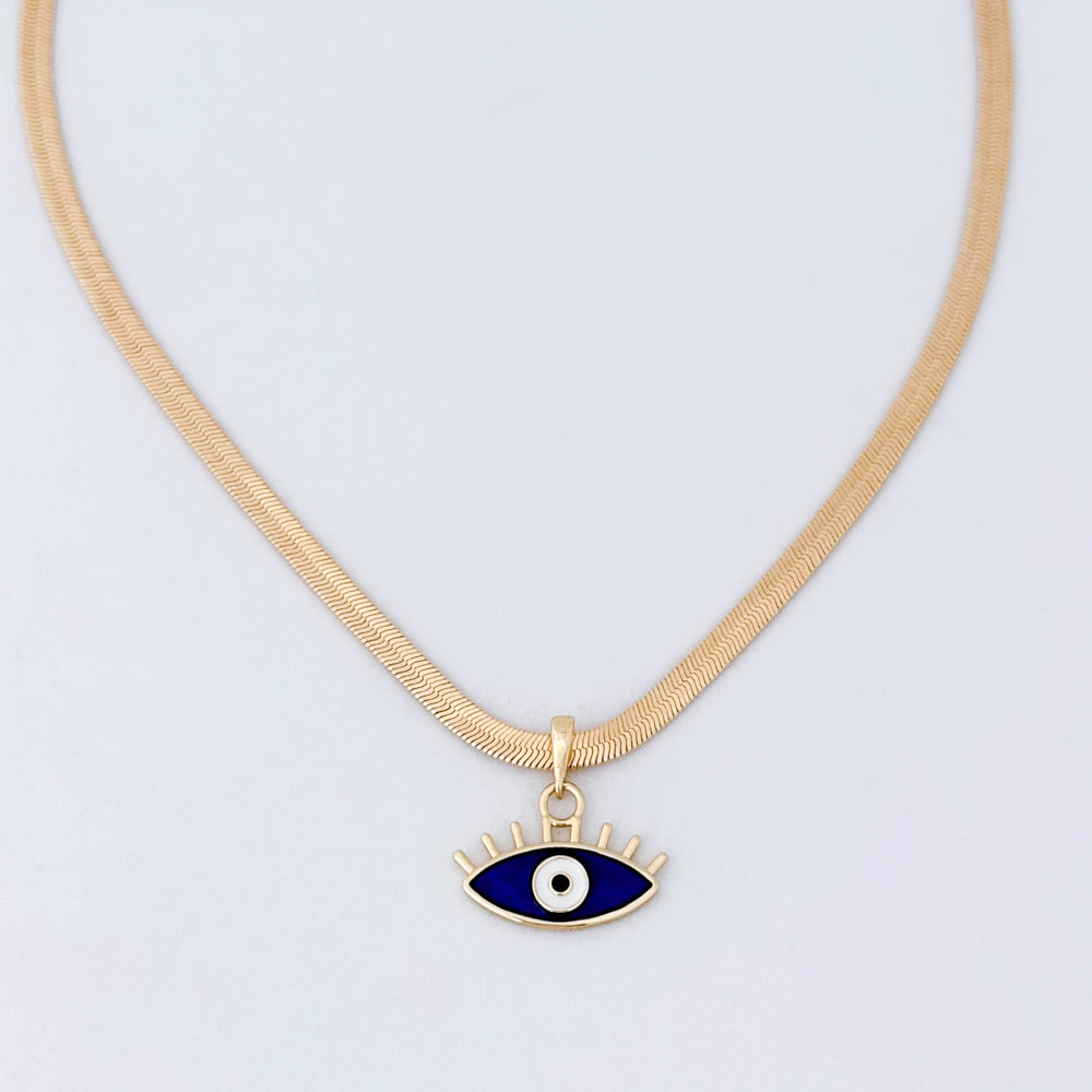 LE sensor necklace Blue / 16" Colette Evil Eye Necklace
