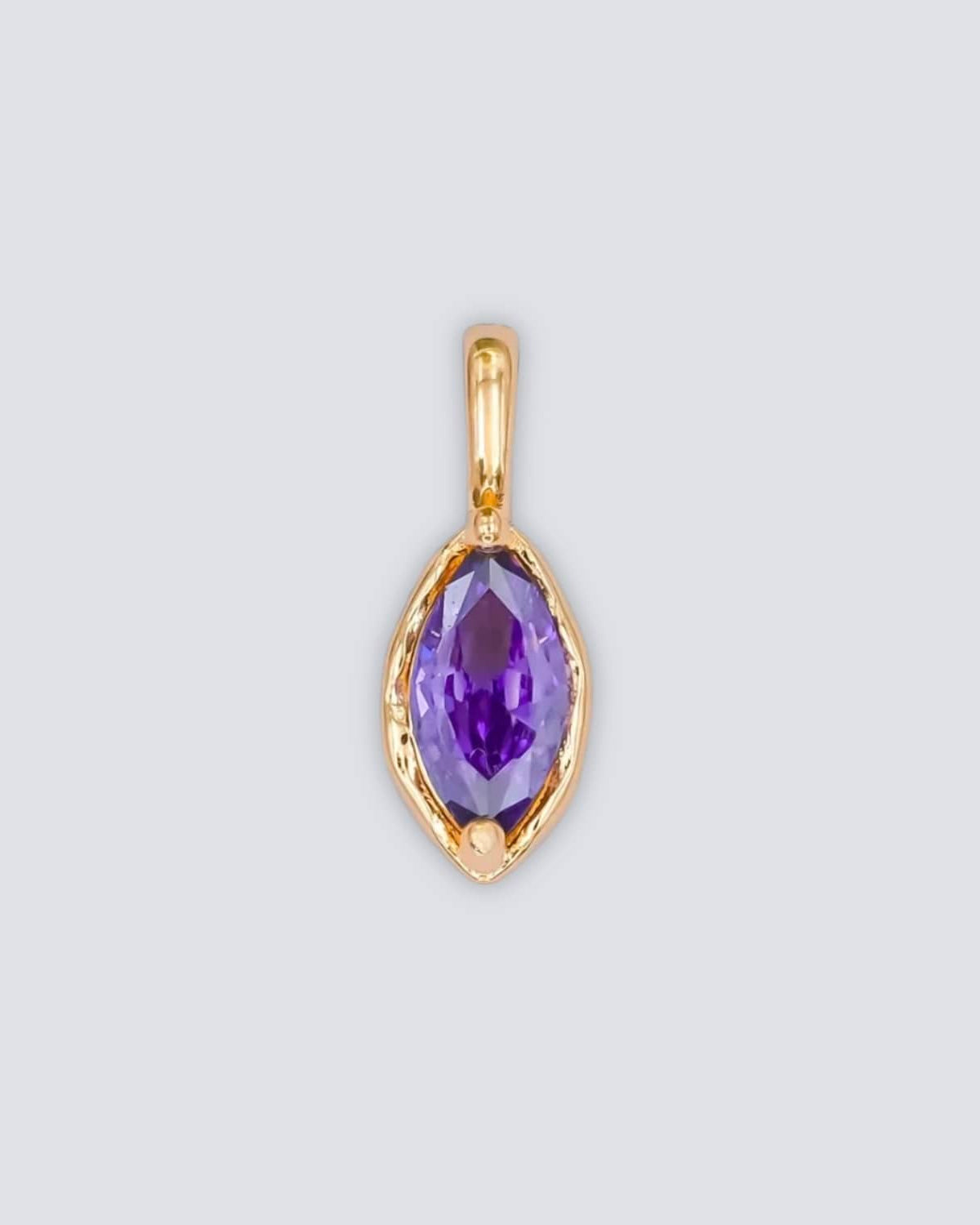 LE sensor charm Feb - Amethyst Birthstone Charms