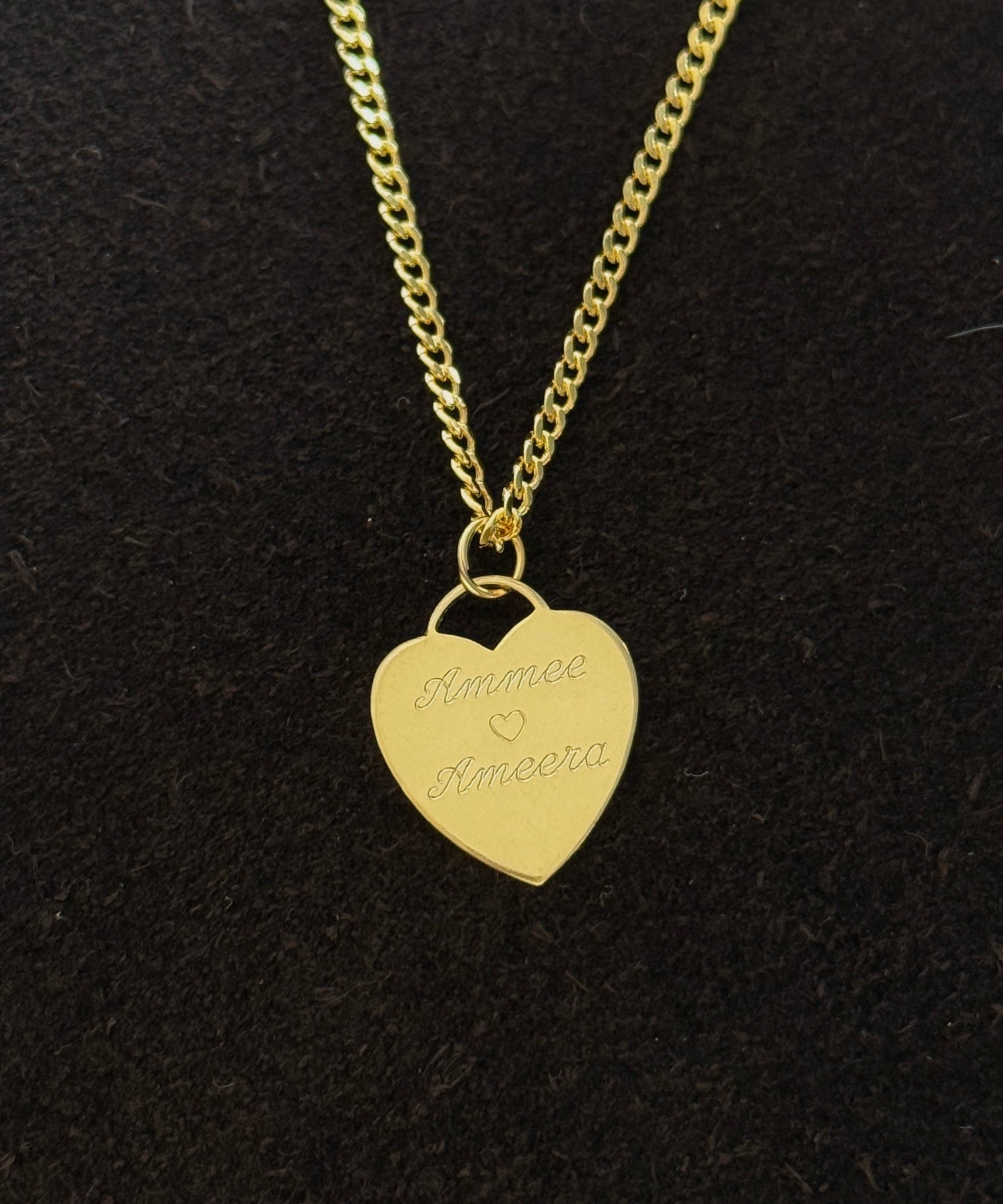 LE sensor necklace Liz Heart Engravable Necklace