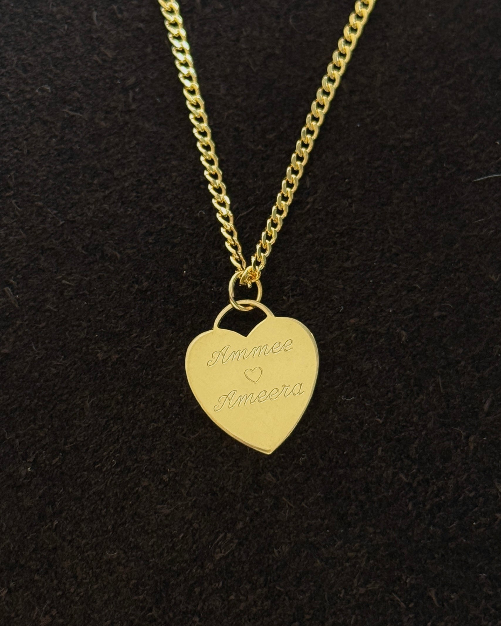 LE sensor necklace Liz Heart Engravable Necklace