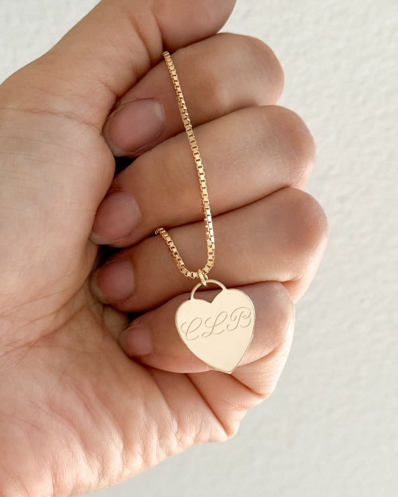 LE sensor necklace Tori Heart Engravable Necklace