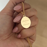 LE sensor necklace Perla Oval Engravable Necklace