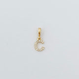 LE sensor charm C Forever Initial Charm - Snap Bail Clip