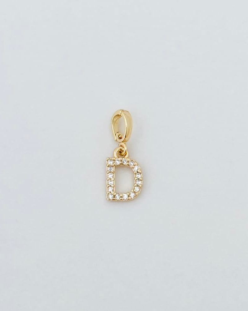 LE sensor charm D Forever Initial Charm - Snap Bail Clip