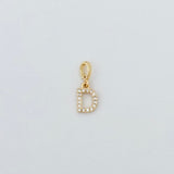LE sensor charm D Forever Initial Charm - Snap Bail Clip