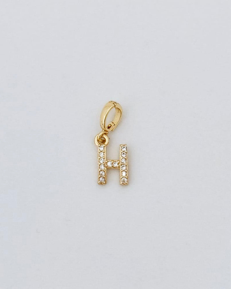 LE sensor charm H Forever Initial Charm - Snap Bail Clip