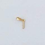 LE sensor charm I Forever Initial Charm - Snap Bail Clip