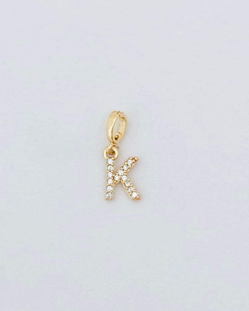 LE sensor charm K Forever Initial Charm - Snap Bail Clip