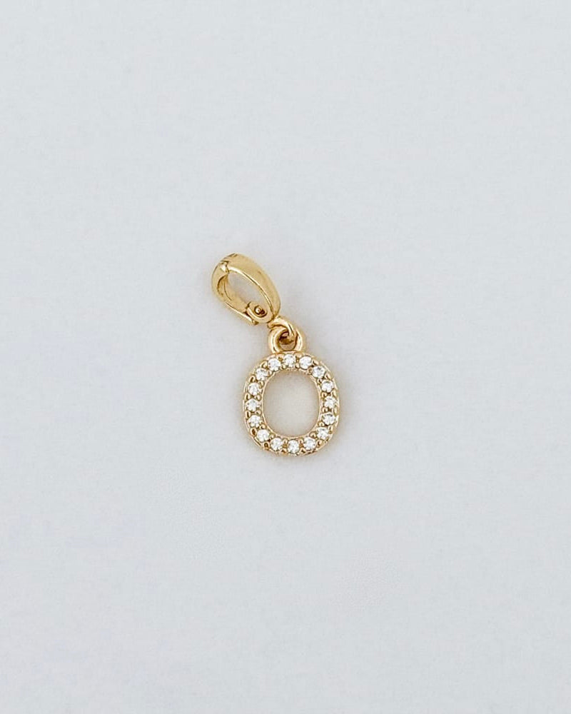 LE sensor charm O Forever Initial Charm - Snap Bail Clip