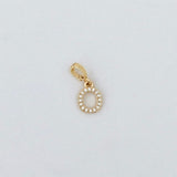 LE sensor charm O Forever Initial Charm - Snap Bail Clip