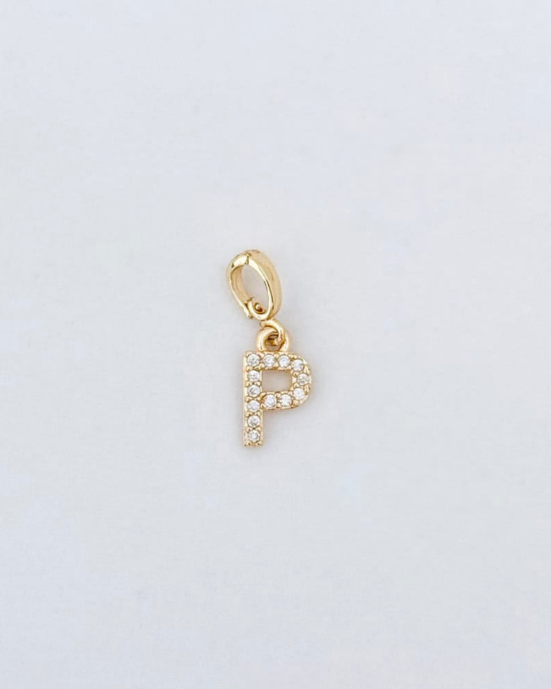 LE sensor charm P Forever Initial Charm - Snap Bail Clip