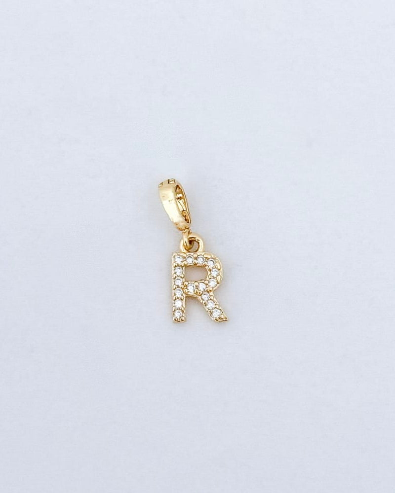 LE sensor charm R Forever Initial Charm - Snap Bail Clip