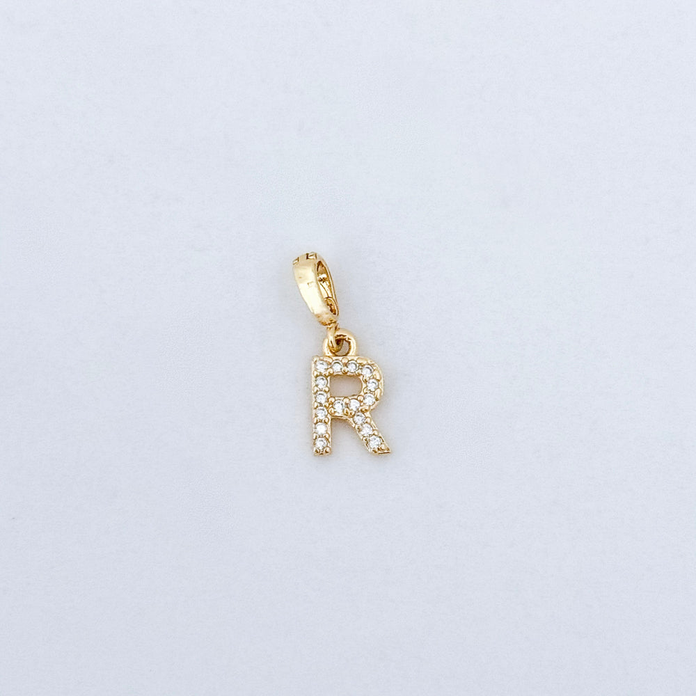 Forever Initial Charm - Snap Bail Clip