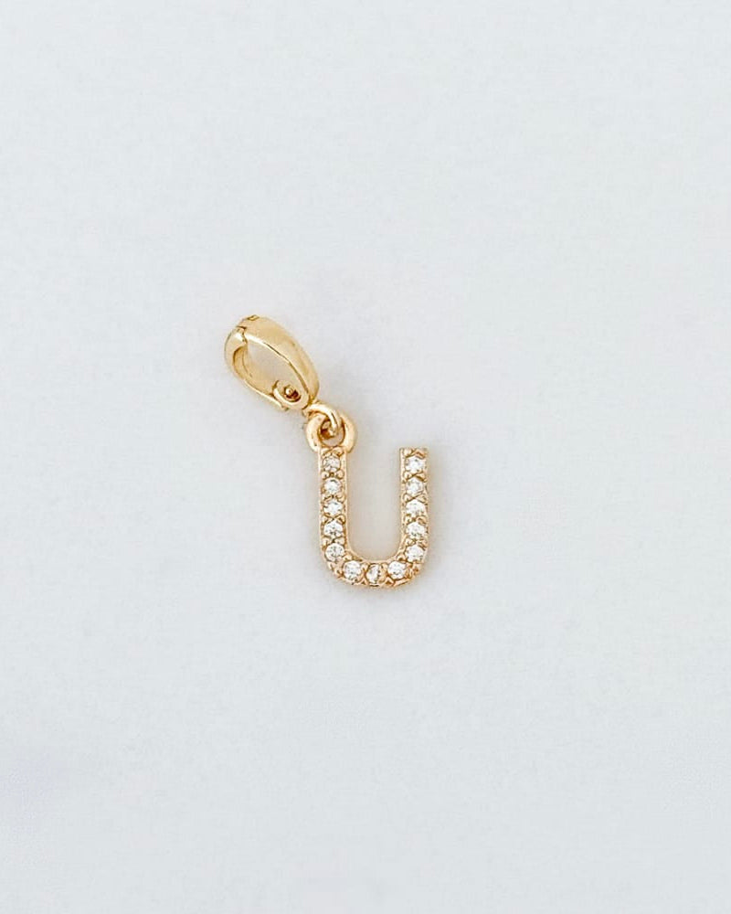 LE sensor charm U Forever Initial Charm - Snap Bail Clip