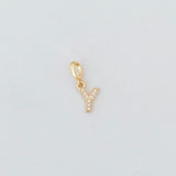 LE sensor charm Y Forever Initial Charm - Snap Bail Clip