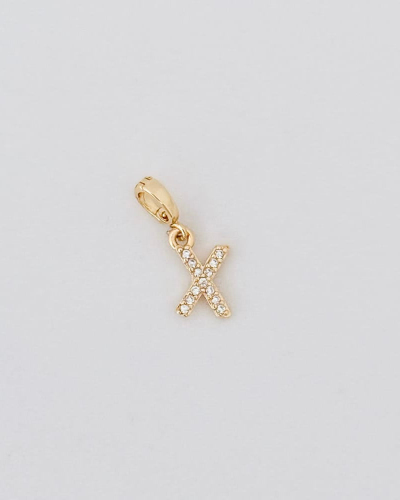 LE sensor charm X Forever Initial Charm - Snap Bail Clip