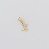 LE sensor charm X Forever Initial Charm - Snap Bail Clip