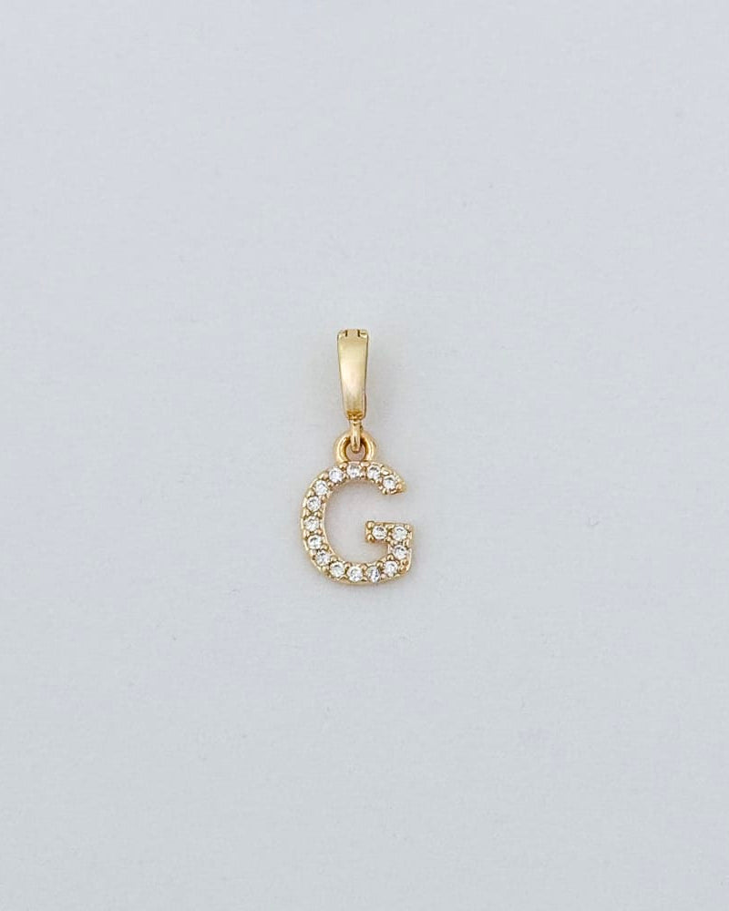 LE sensor charm G Forever Initial Charm - Snap Bail Clip