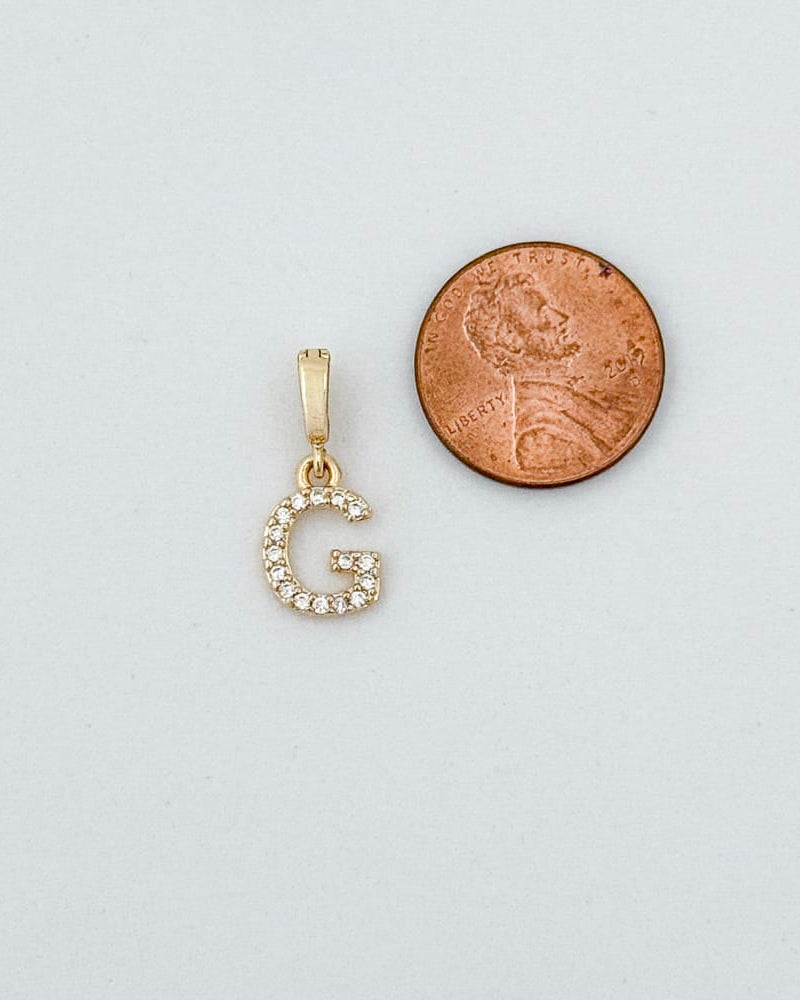 LE sensor charm Forever Initial Charm - Snap Bail Clip