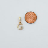 LE sensor charm Forever Initial Charm - Snap Bail Clip