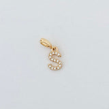 LE sensor charm S Forever Initial Charm - Snap Bail Clip