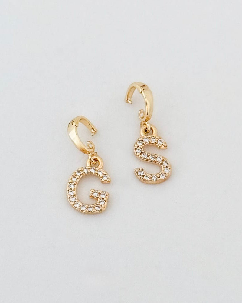 LE sensor charm Forever Initial Charm - Snap Bail Clip