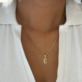 LE sensor necklace Box Chain / 16" Classic Initial Necklace - Three Styles
