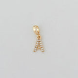 LE sensor charm A Forever Initial Charm - Snap Bail Clip