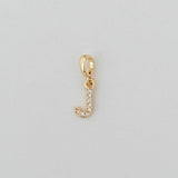 LE sensor charm J Forever Initial Charm - Snap Bail Clip
