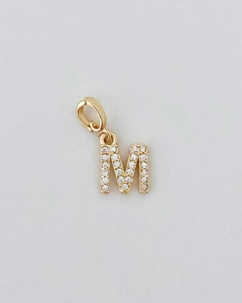 LE sensor charm M Forever Initial Charm - Snap Bail Clip