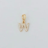 LE sensor charm W Forever Initial Charm - Snap Bail Clip