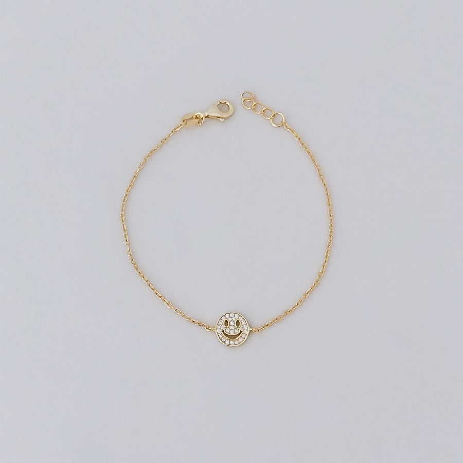 LE sensor Bracelet Gold Deon Happy Face Bracelet