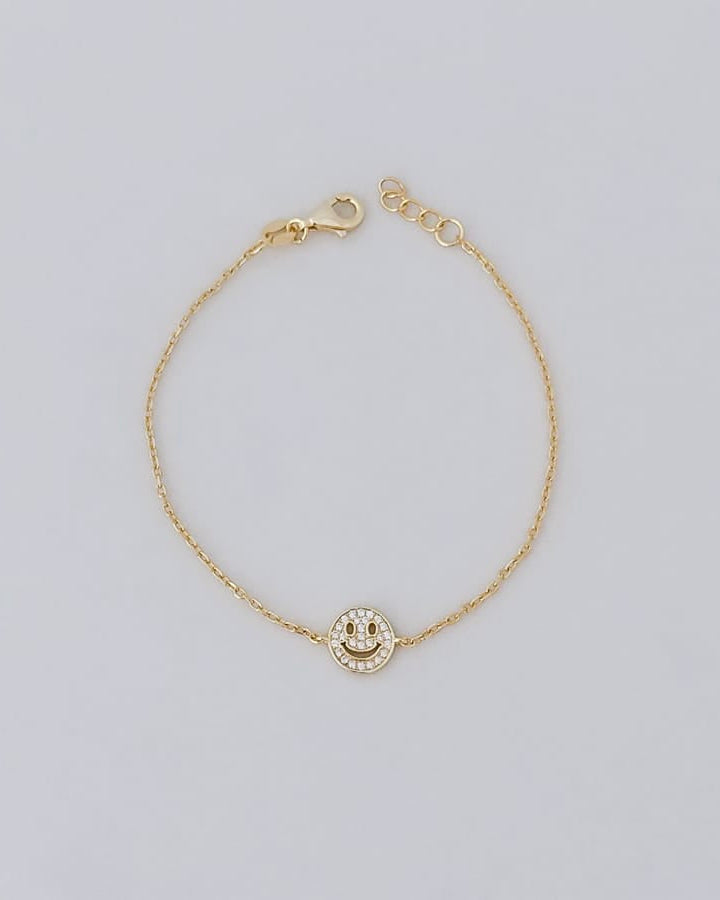 LE sensor Bracelet Gold Deon Happy Face Bracelet