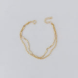 LE sensor Bracelet Gold Asher Double Chain Bracelet
