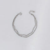 LE sensor Bracelet Silver Asher Double Chain Bracelet