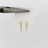 LE sensor earrings Clear Kian Dangle Huggies