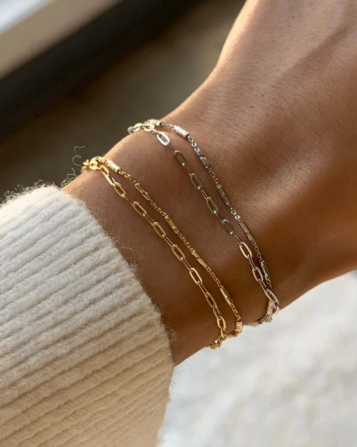 LE sensor Bracelet Asher Double Chain Bracelet